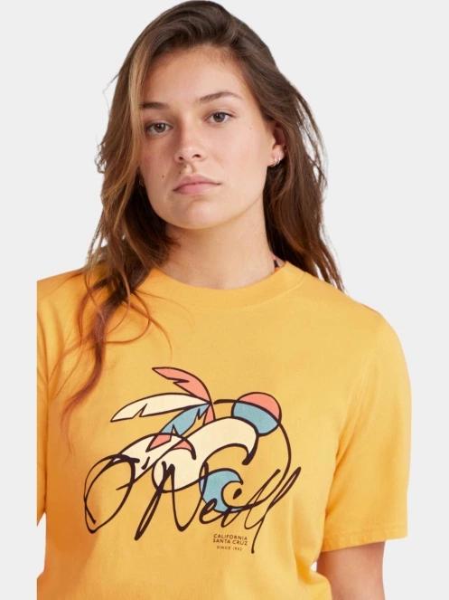 O'Neill Luano Graphic T-Shirt női rövid ujjú póló sárga színben 5