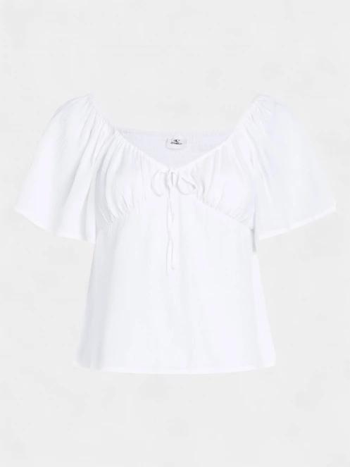 O'Neill Hughes Woven Top női rövid ujjú póló fehér színben 6