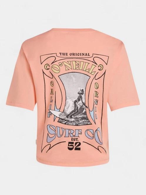 O'Neill Summer Musthaves Back Print T-Shirt női rövid ujjú póló rózsaszín színben 7