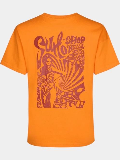 O'Neill O'Riginals Back Print T-Shirt női rövid ujjú póló narancssárga színben 7