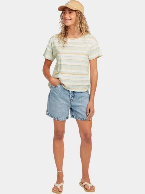 O'Neill O'Riginals Boxy Stripe T-Shirt női rövid ujjú póló zöld színben 4