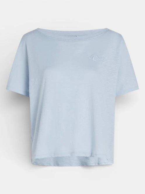 O'Neill Essentials O'Neill Script Scoop Neck T-Shirt női rövid ujjú póló világoskék színben 6