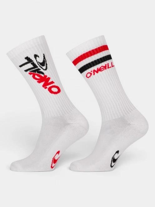 O'Neill O'Neill Unisex Sport Socks Cutting Logo 2-Pack sportzokni fehér színben 2