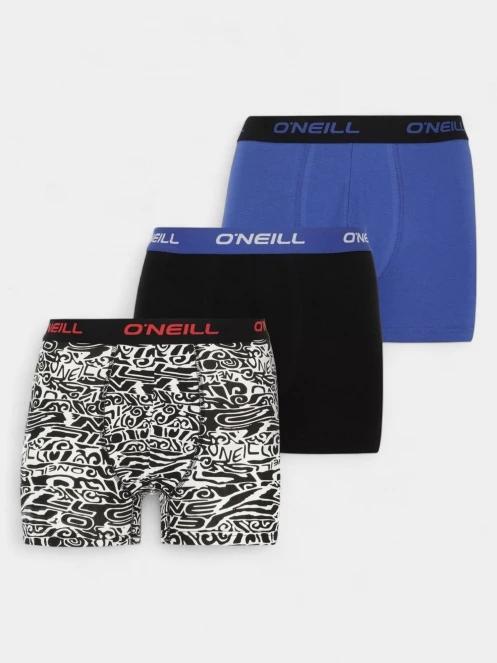 O'Neill O'Neill Men Boxershorts Gulf Stream Black 3-Pack férfi alsónadrág kék színben 2