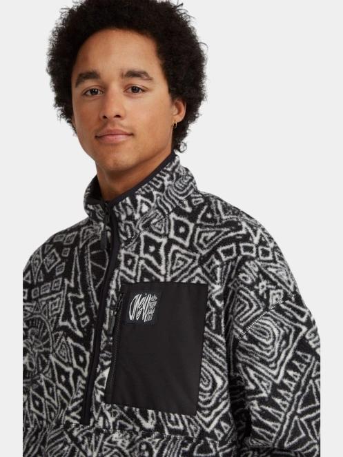 O'Neill Surf Heroes High Pile Hz Fleece férfi polár pulóver fekete színben 4