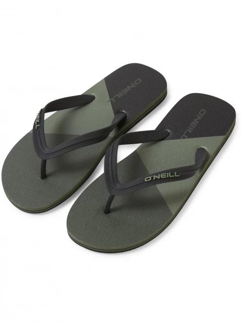 O'Neill Profile Color Block Sandals férfi flip flop papucs oliva színben 2
