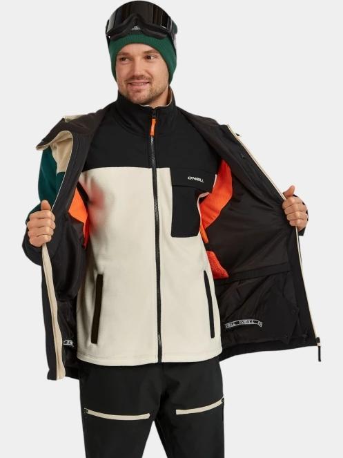 O'Neill FWC'Peak Fire Snow Jacket férfi síkabát zöld színben 6