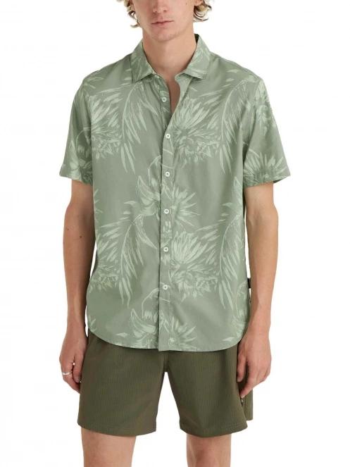 O'Neill Mix & Match Floral Shirt férfi rövid ujjú ing zöld színben 2
