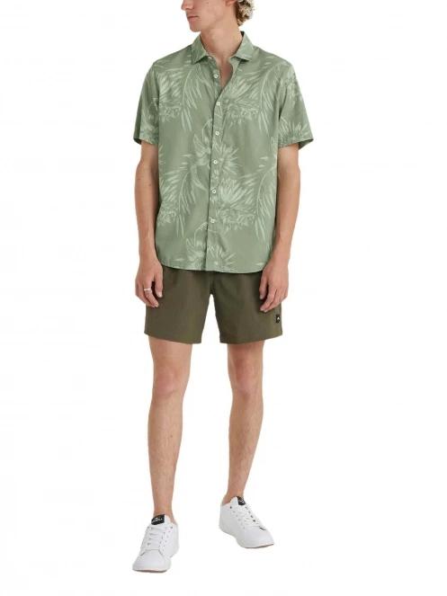 O'Neill Mix & Match Floral Shirt férfi rövid ujjú ing zöld színben 4