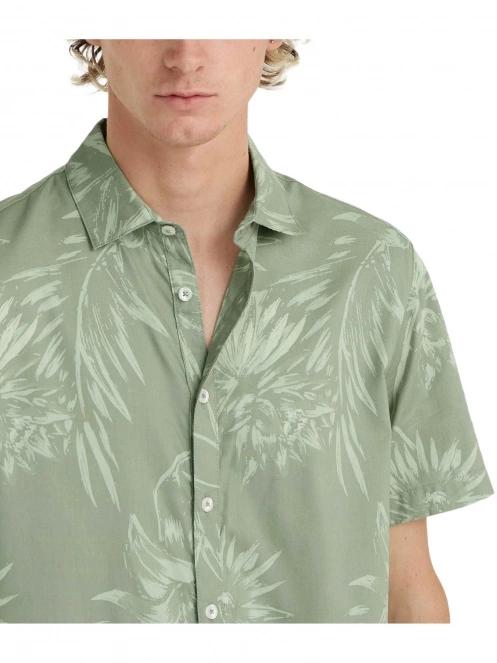 O'Neill Mix & Match Floral Shirt férfi rövid ujjú ing zöld színben 5