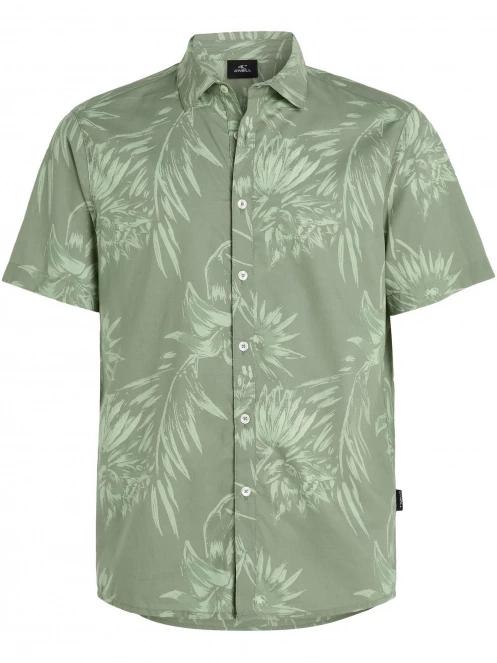 O'Neill Mix & Match Floral Shirt férfi rövid ujjú ing zöld színben 7