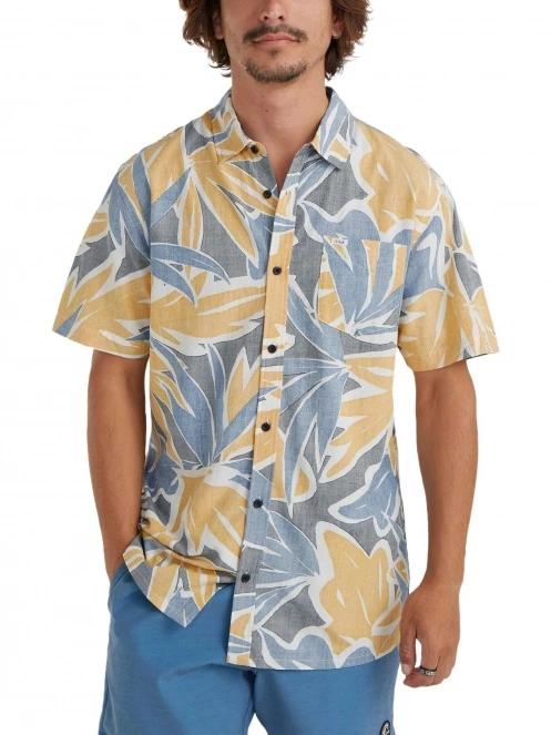 O'Neill Og Eco S/Slv Standard Seafoam Shirt férfi rövid ujjú ing kék színben 2