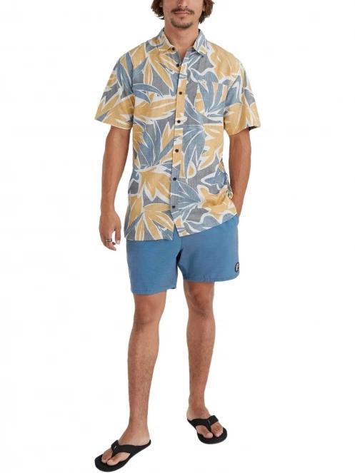 O'Neill Og Eco S/Slv Standard Seafoam Shirt férfi rövid ujjú ing kék színben 4