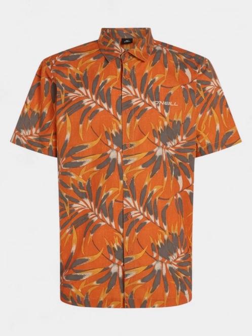 O'Neill O'Neill Print Shirt férfi rövid ujjú ing narancssárga színben 6