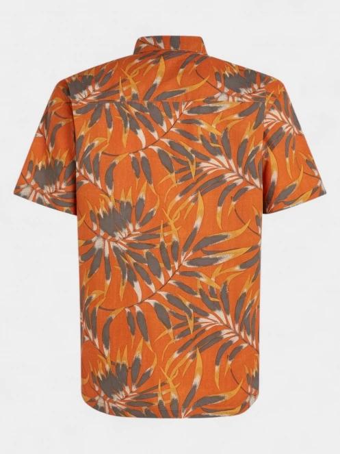 O'Neill O'Neill Print Shirt férfi rövid ujjú ing narancssárga színben 7