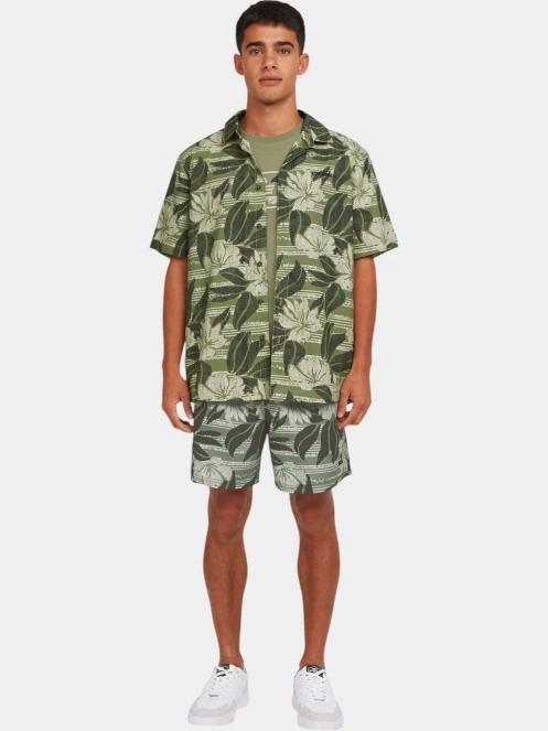O'Neill O'Neill Print Shirt férfi rövid ujjú ing zöld színben 4