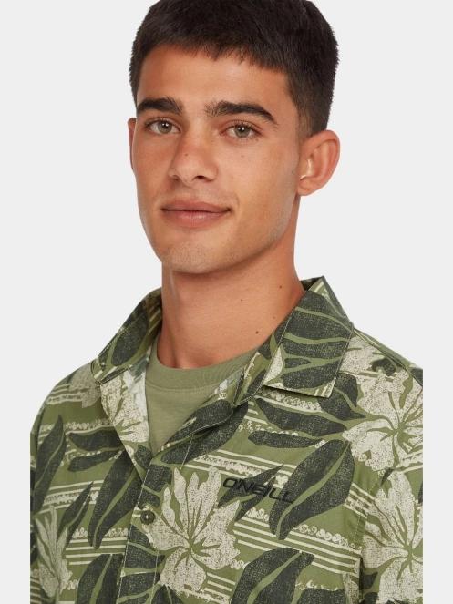 O'Neill O'Neill Print Shirt férfi rövid ujjú ing zöld színben 5