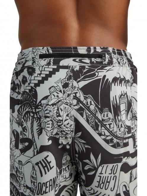 O'Neill Packable Aop 15'' Hybrid Shorts férfi fürdőnadrág fekete színben 5