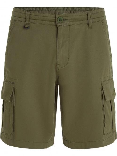 O'Neill Essentials Cargo Shorts férfi oldalzsebes rövidnadrág oliva színben 7