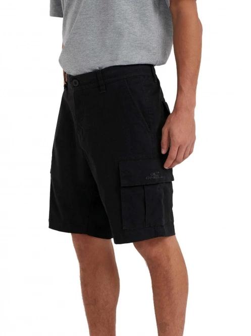 O'Neill Essentials Cargo Shorts férfi oldalzsebes rövidnadrág fekete színben 4