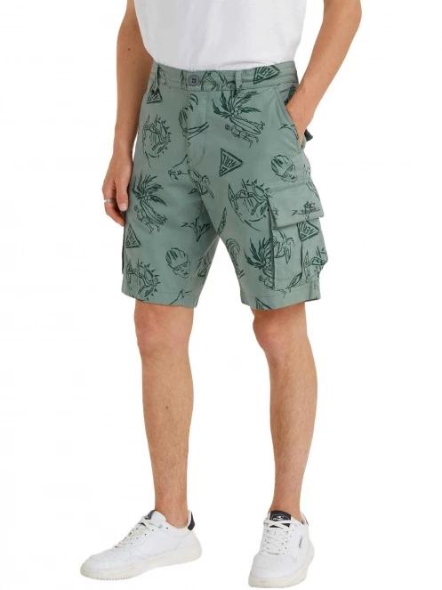 O'Neill Essentials Cargo Shorts férfi oldalzsebes rövidnadrág zöld színben 2