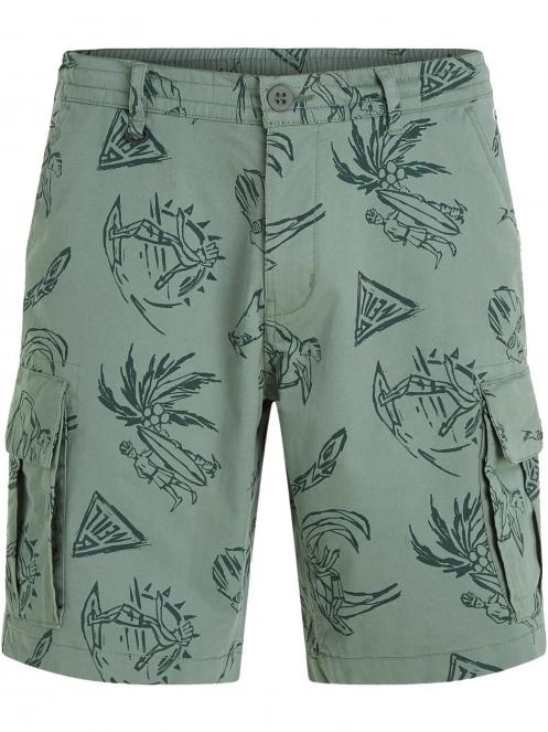 O'Neill Essentials Cargo Shorts férfi oldalzsebes rövidnadrág zöld színben 6
