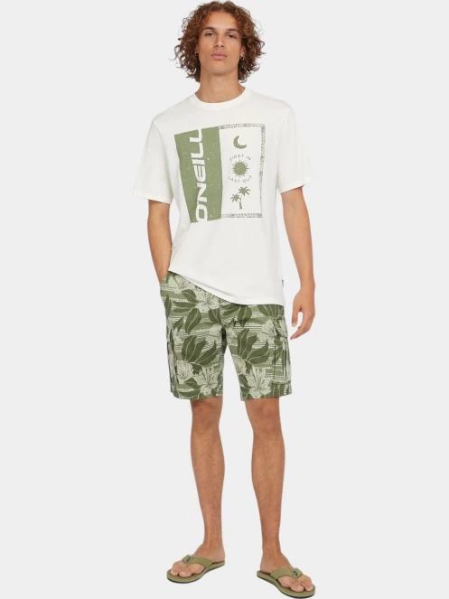 O'Neill Essentials Cargo Shorts férfi oldalzsebes rövidnadrág zöld színben 5