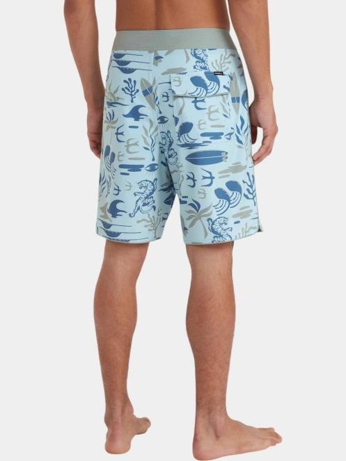 O'Neill Hyperfreak Mysto Scallop 19'' Boardshorts férfi boardshort világoskék színben 4