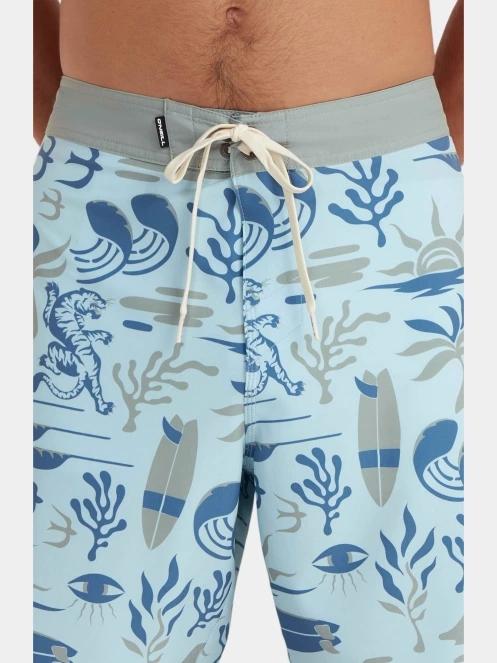 O'Neill Hyperfreak Mysto Scallop 19'' Boardshorts férfi boardshort világoskék színben 6