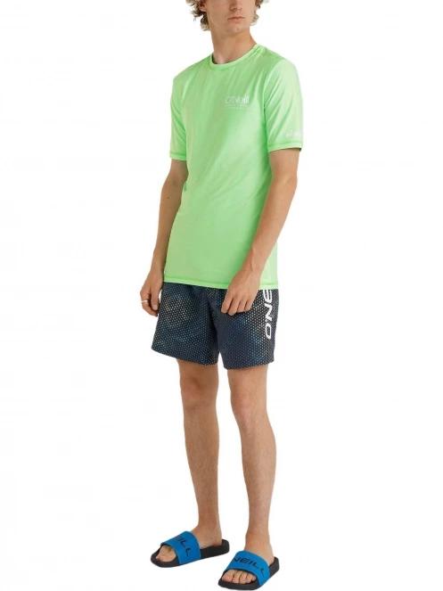 O'Neill Essentials Cali S/Slv Skins férfi rövid ujjú lycra zöld színben 4