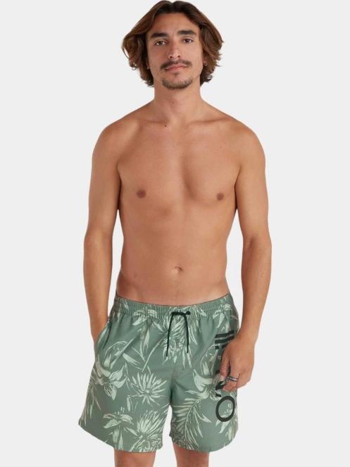 O'Neill Mix & Match Cali Floral 16'' Swim Shorts férfi beach short zöld színben 2