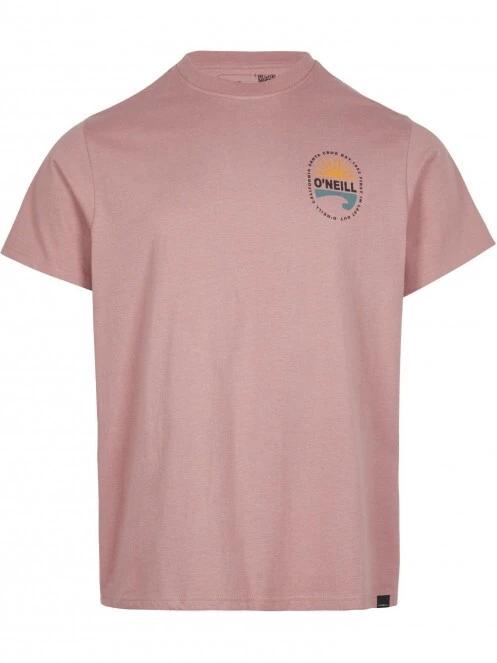 O'Neill Vinas T-Shirt férfi rövid ujjú póló rózsaszín színben 5