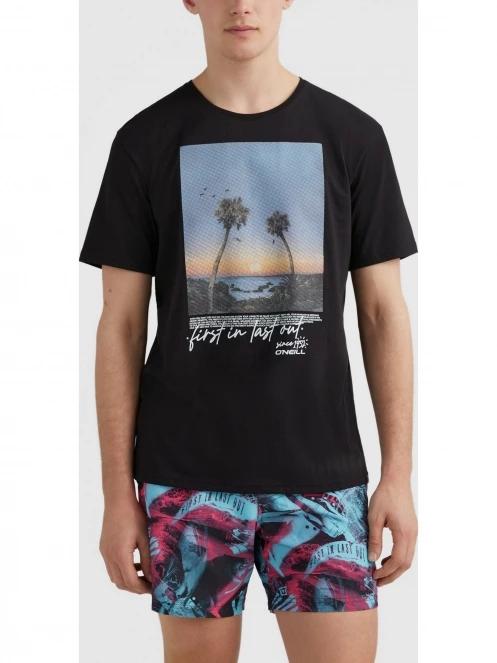 O'Neill Loren T-Shirt férfi rövid ujjú póló fekete színben 2