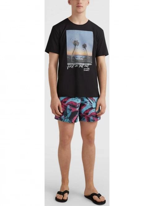 O'Neill Loren T-Shirt férfi rövid ujjú póló fekete színben 4