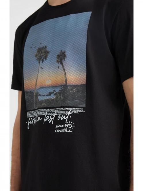 O'Neill Loren T-Shirt férfi rövid ujjú póló fekete színben 5