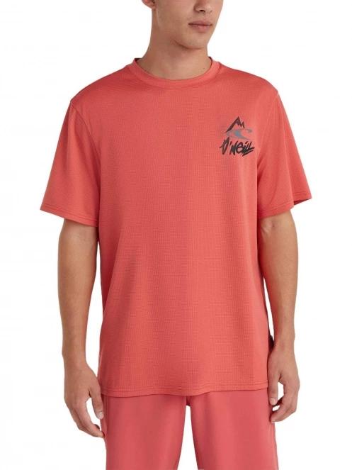 O'Neill O’Neill Hybrid Logo T-Shirt férfi rövid ujjú póló piros színben 2