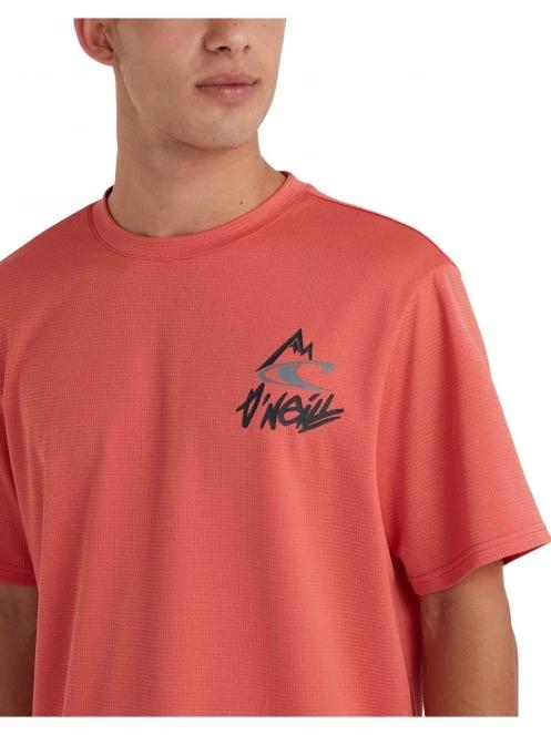 O'Neill O’Neill Hybrid Logo T-Shirt férfi rövid ujjú póló piros színben 5