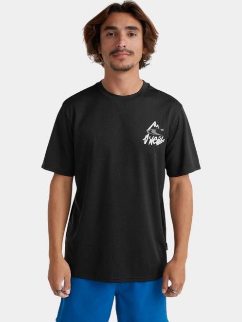 O'Neill O’Neill Hybrid Logo T-Shirt férfi rövid ujjú póló fekete színben 2
