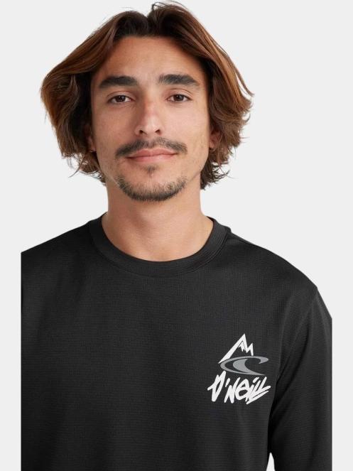 O'Neill O’Neill Hybrid Logo T-Shirt férfi rövid ujjú póló fekete színben 5