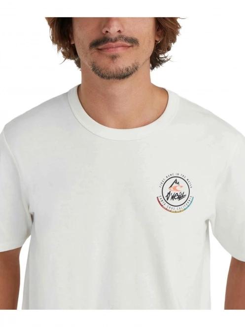 O'Neill Trvlr Back Print T-Shirt férfi rövid ujjú póló fehér színben 5