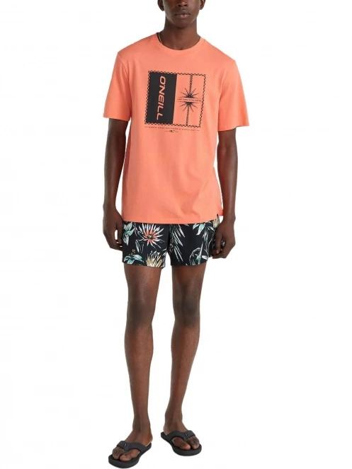 O'Neill Mix & Match Palm T-Shirt férfi rövid ujjú póló narancssárga színben 4