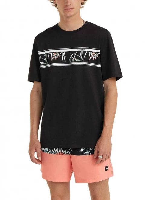 O'Neill Mix & Match Floral Graphic T-Shirt férfi rövid ujjú póló fekete színben 2