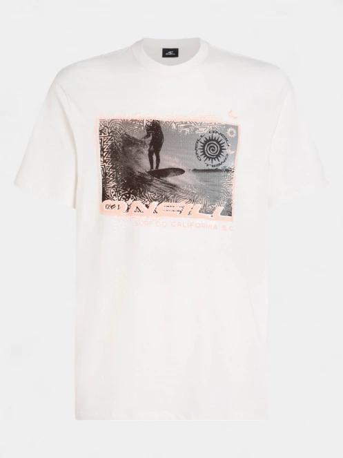 O'Neill O'Neill Photo Print T-Shirt férfi rövid ujjú póló fehér színben 6
