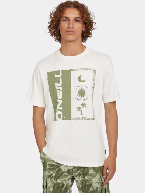 O'Neill O'Neill Front Print T-Shirt férfi rövid ujjú póló fehér színben 2