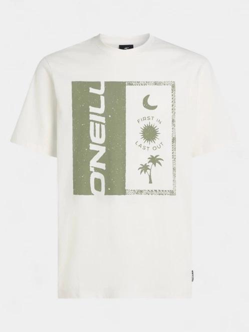 O'Neill O'Neill Front Print T-Shirt férfi rövid ujjú póló fehér színben 6