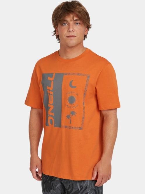 O'Neill O'Neill Front Print T-Shirt férfi rövid ujjú póló narancssárga színben 2