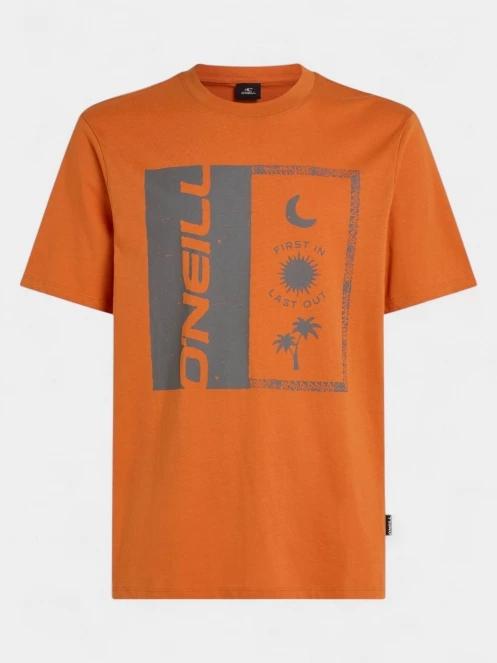 O'Neill O'Neill Front Print T-Shirt férfi rövid ujjú póló narancssárga színben 6