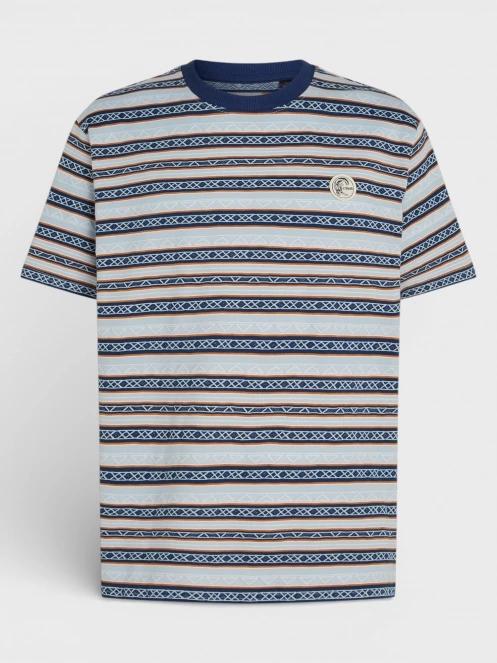 O'Neill O'Riginals Jacquard Stripe T-Shirt férfi rövid ujjú póló világoskék színben 6
