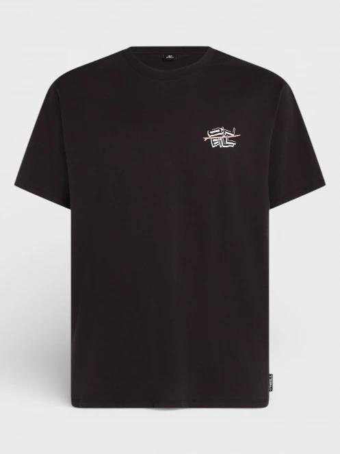 O'Neill O'Neill Retro Back Print T-Shirt férfi rövid ujjú póló fekete színben 5