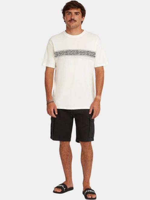 O'Neill O'Neill Logo Stripe T-Shirt férfi rövid ujjú póló fehér színben 4